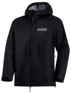 Schwarze Kapuzenjacke mit Reißverschluss und 