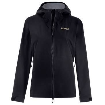 Schwarze Kapuzenjacke mit Reißverschluss und 