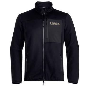 Schwarze Steppjacke mit Reißverschluss und 