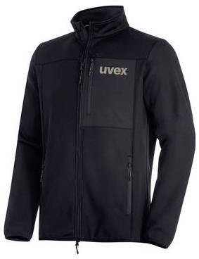 Schwarze Reißverschlussjacke mit hohem Kragen und 