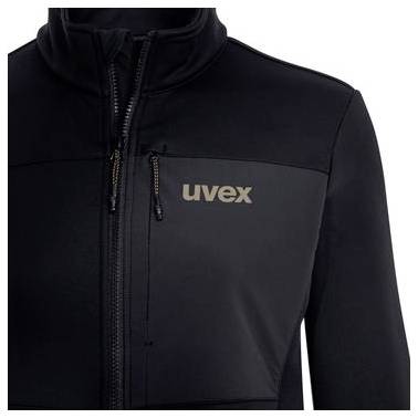 Schwarze Reißverschluss-Jacke mit 