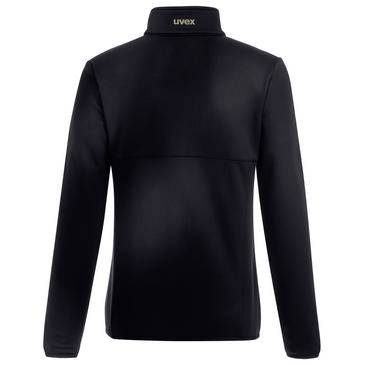 Schwarze Langarm-Reißverschluss-Rollkragen-Pulloverjacke mit „uvex