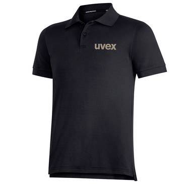 Schwarzes Poloshirt mit Kurzarm und 