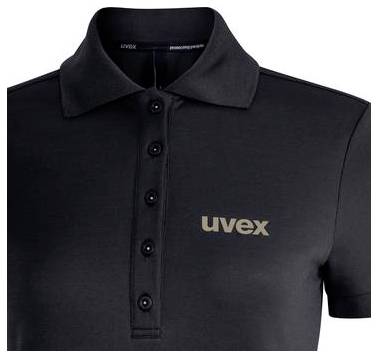 Schwarzes kurzärmeliges Poloshirt mit Knopfleiste und 