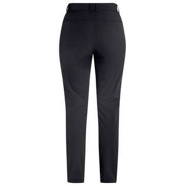 Schwarze Slim-Fit-Hose in Vorderansicht auf weißem Hintergrund