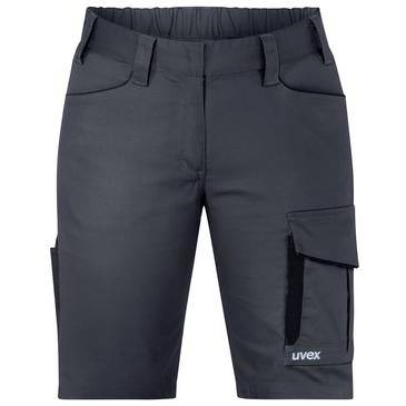 Dunkelgraue Cargo-Shorts mit mehreren Taschen und einem 
