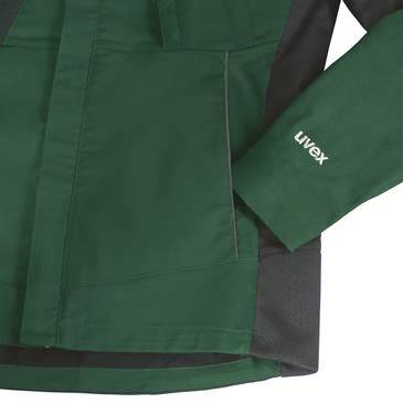 Grüne und schwarze Schutzarbeitsjacke mit 