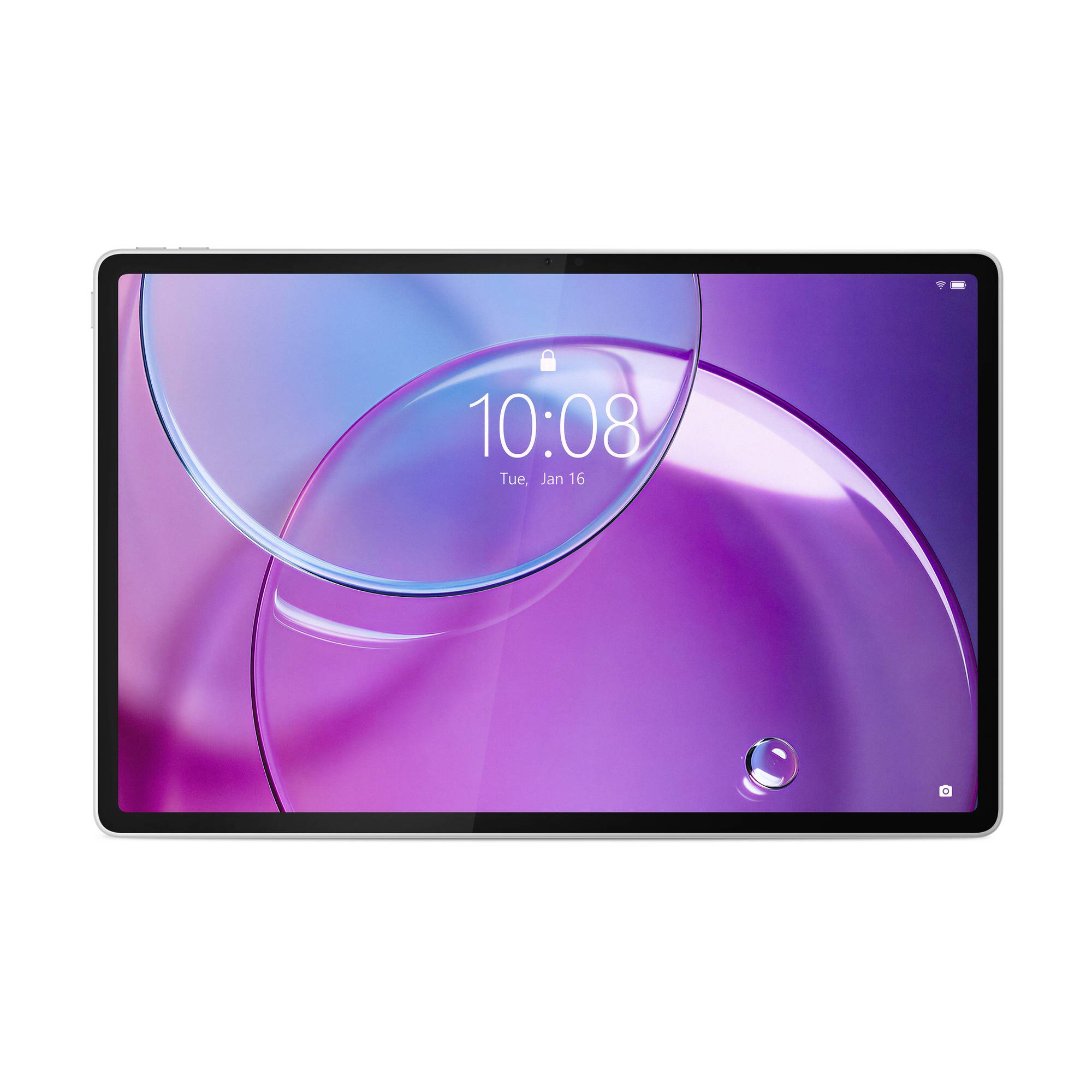 Tablet-Sperrbildschirm mit der Anzeige „10:08