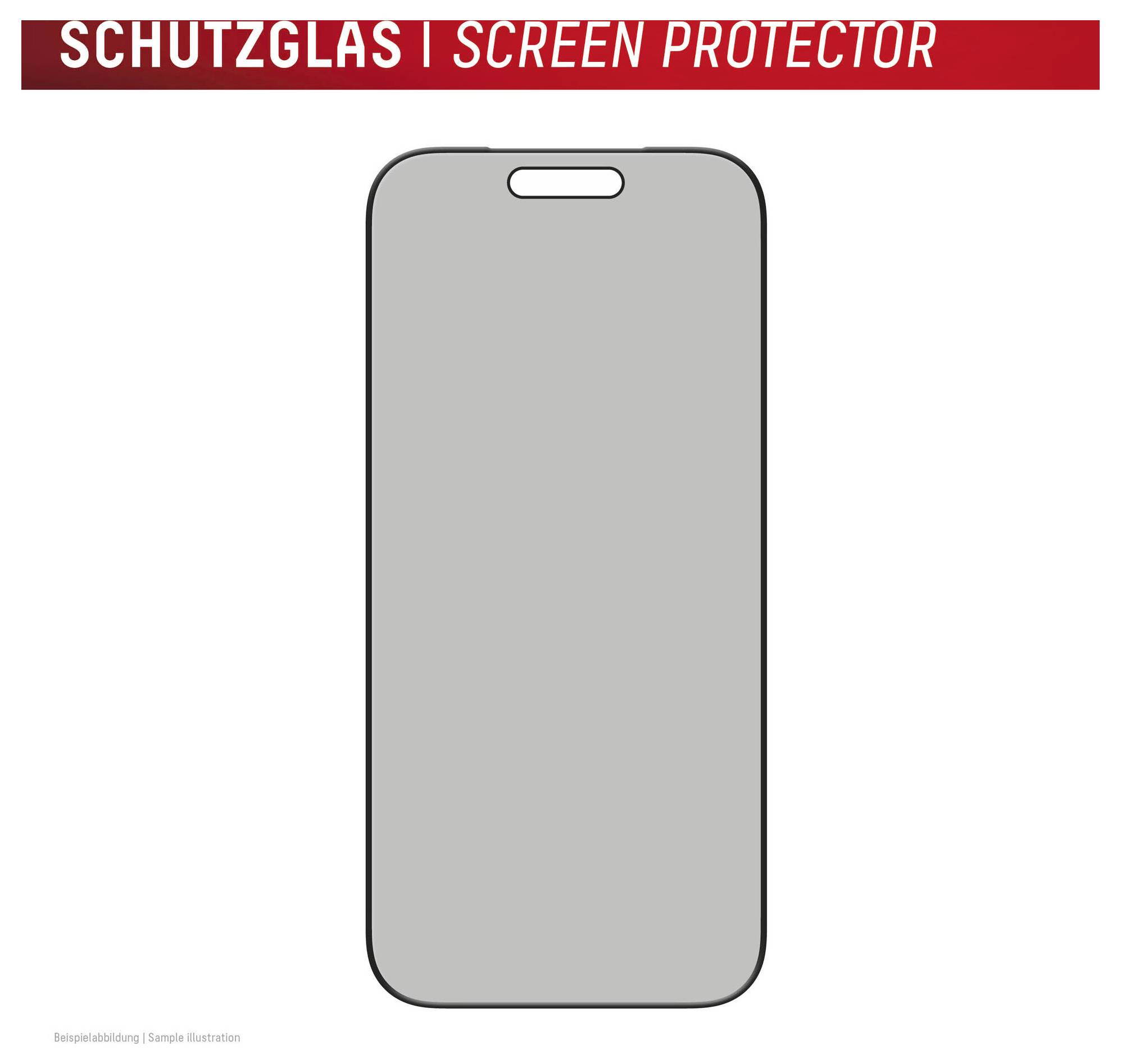 Illustration eines Smartphone-Displayschutzes mit der Bezeichnung „SCHUTZGLAS | SCREEN PROTECTOR