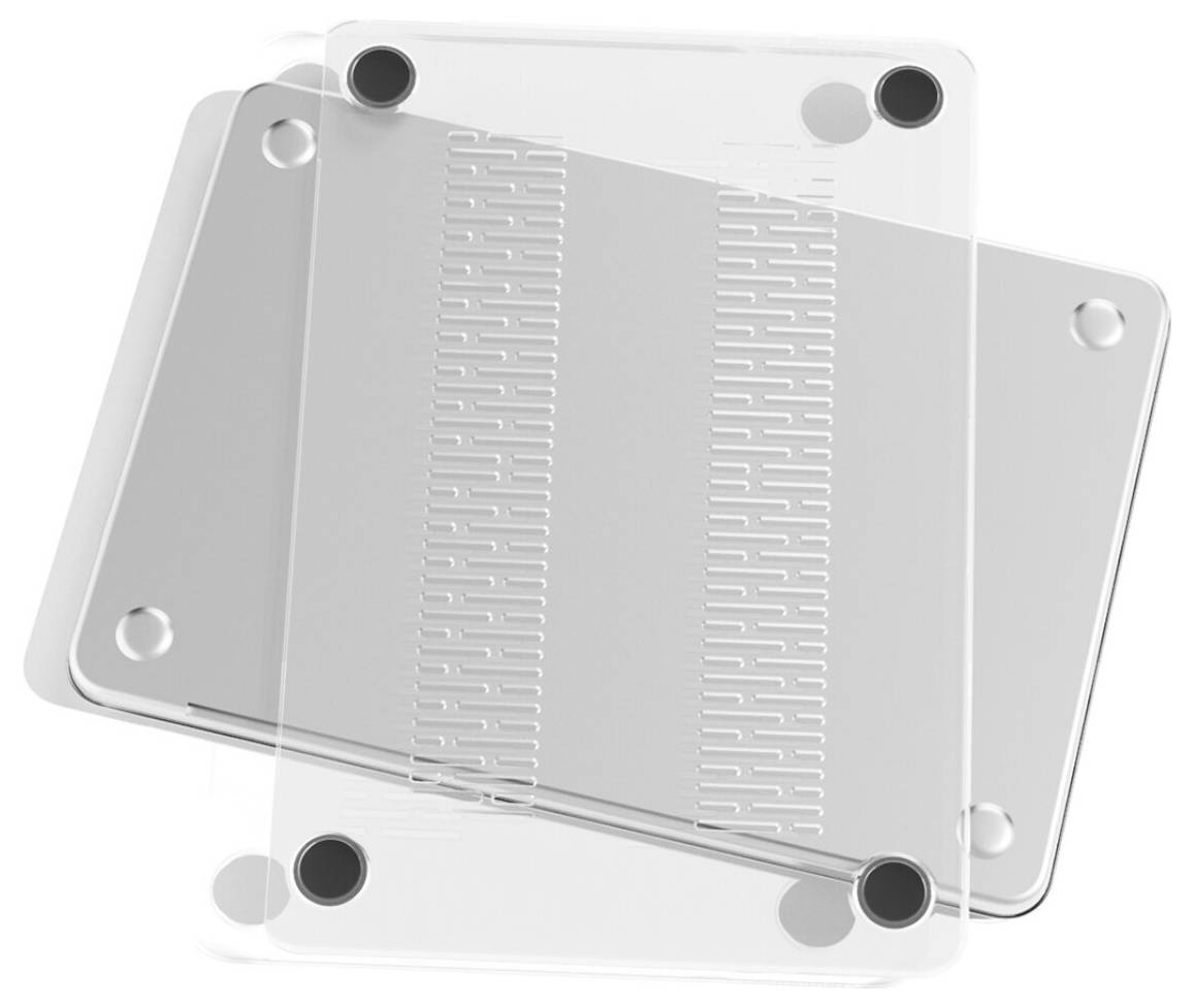 Transparente mehrschichtige Acrylplatten mit abgerundeten Ecken und metallartigen Befestigungselementen, die sich überlappend im Winkel auf weißem Hintergrund zeigen.