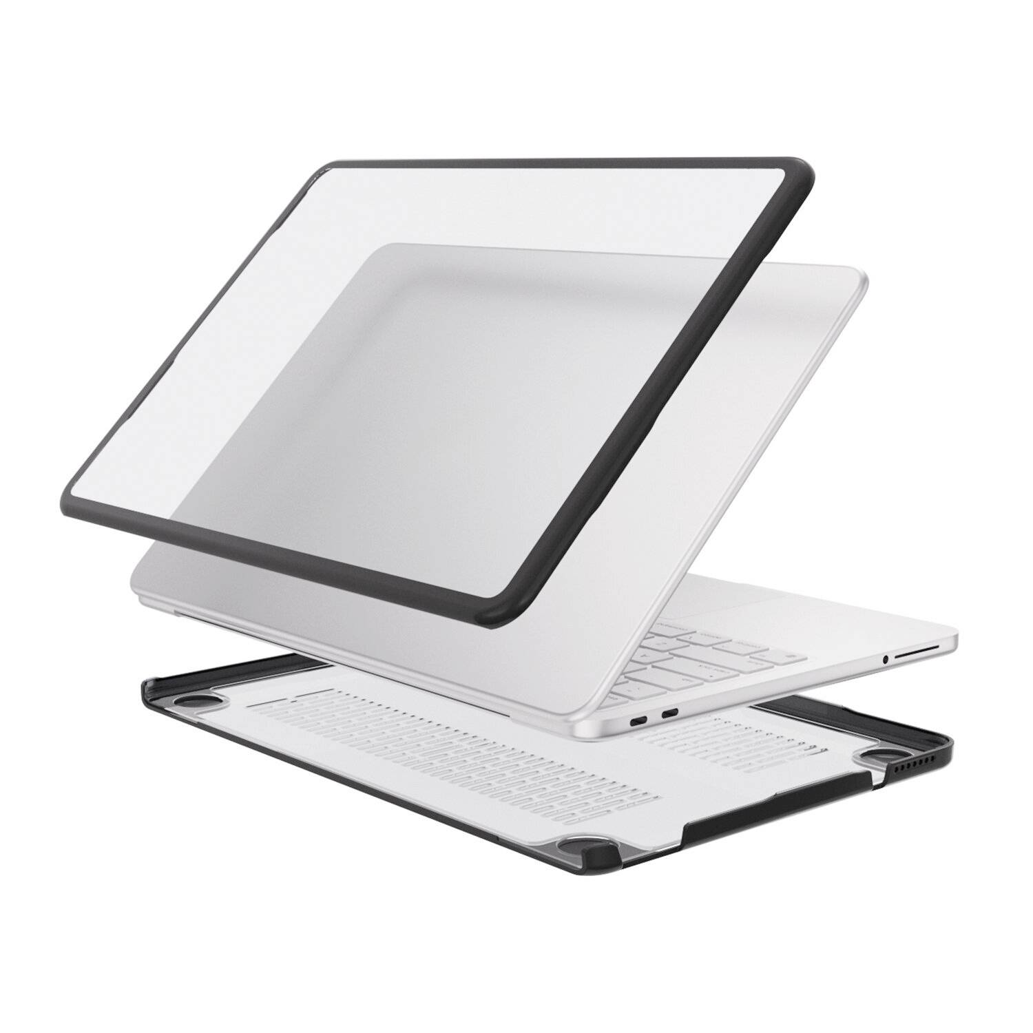 4Smarts Notebook Hülle Passend für maximal: 33,0cm (13") Schwarz, Transparent