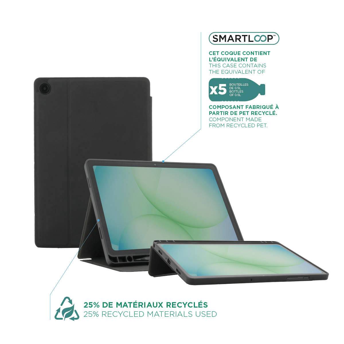 Mobilis ELEMENT Case Tablet-Cover Samsung Galaxy Tab A11+, Galaxy Tab A9+ Book Cover Schwarz