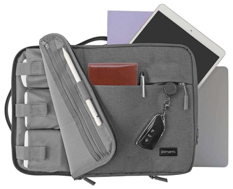 4Smarts Notebook Tasche Passend für maximal: 35,6cm (14") Grau