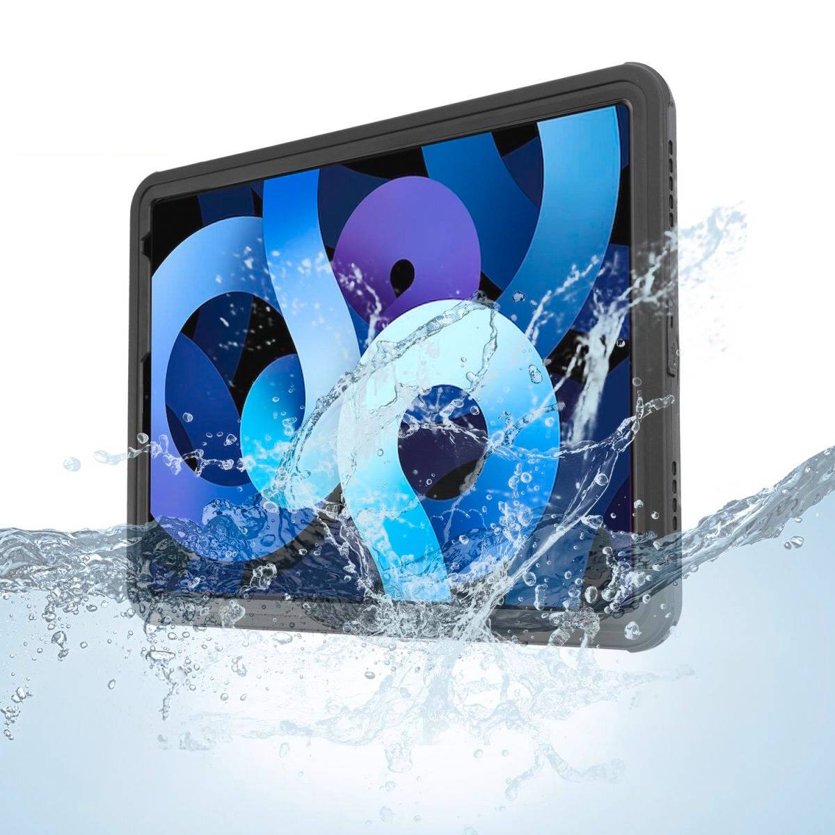 Wasserfestes Tablet mit Bildschirm, auf dem die Nummer „8