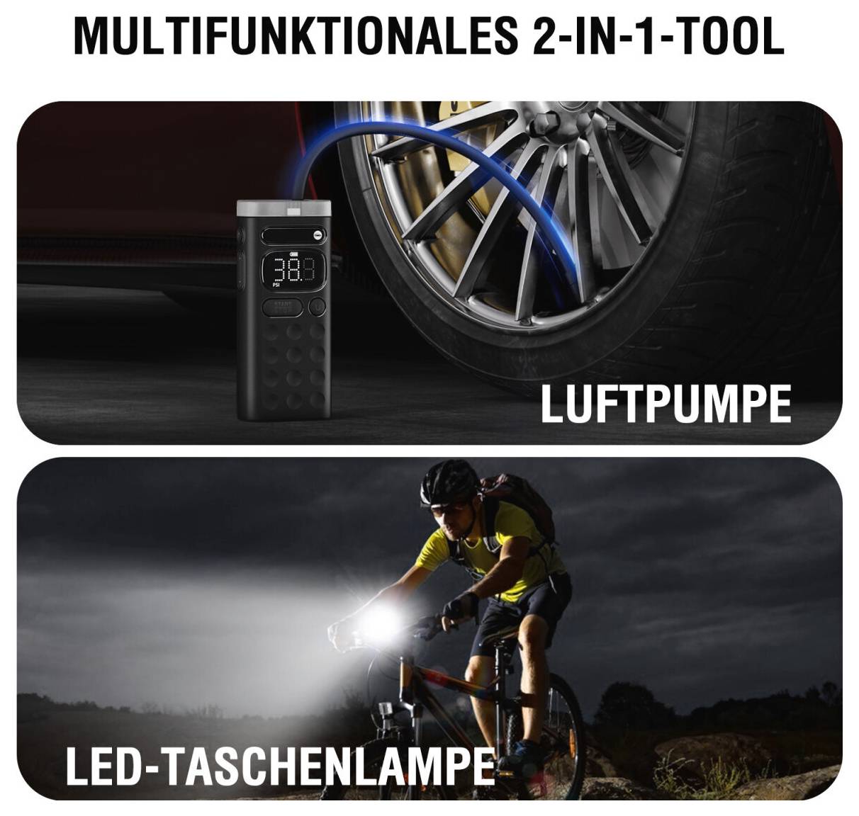 4Smarts 541578 VoltPump X Luftpumpe Schwarz