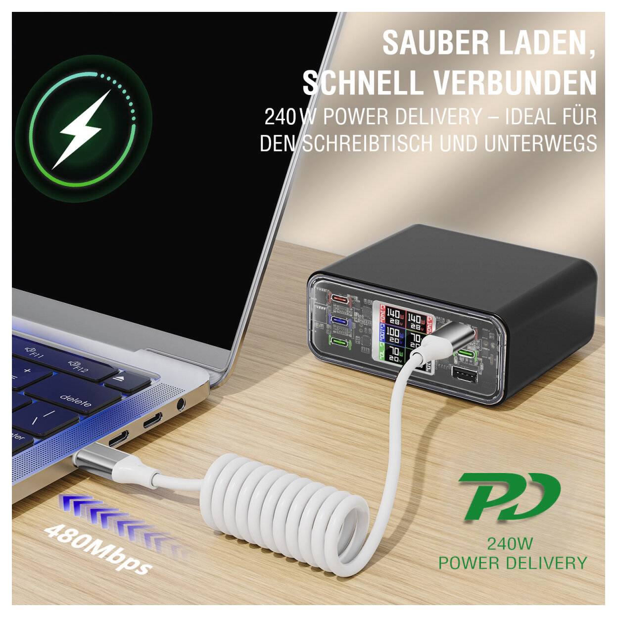4Smarts USB-C® Kabel USB-C® 50cm Weiß 541601; 4S541601