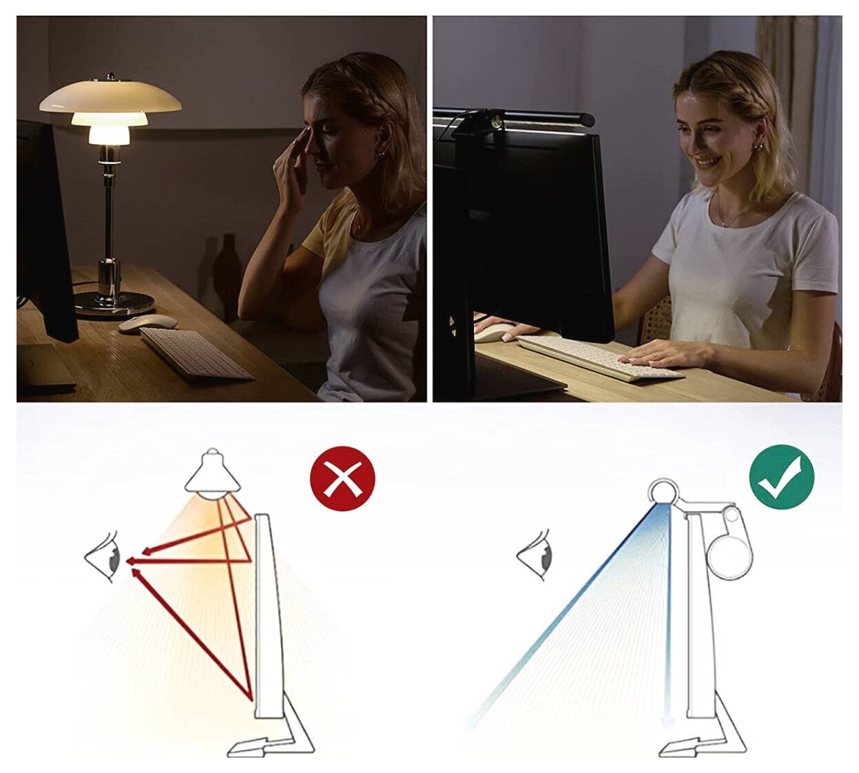 4Smarts USB-Leuchte LightBar Monitorlampe LightBar, silber