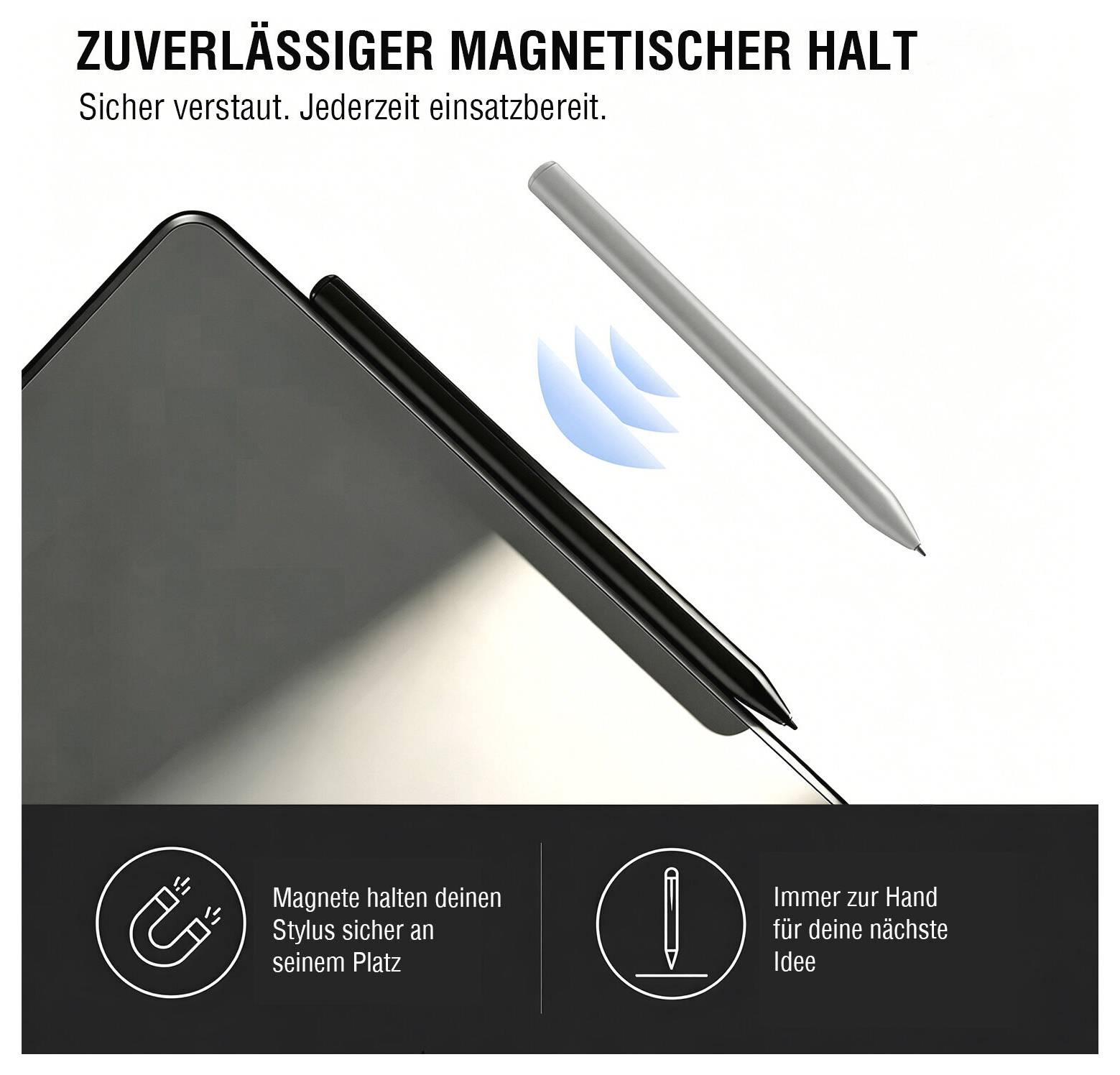 Zuverlässiger magnetischer HaltSicher verstaut. Jederzeit einsatzbereit.
