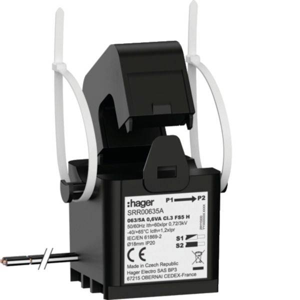 Schwarzes Elektroschaltermodul mit weißen Seitenhebeln und Etikett mit der Aufschrift 