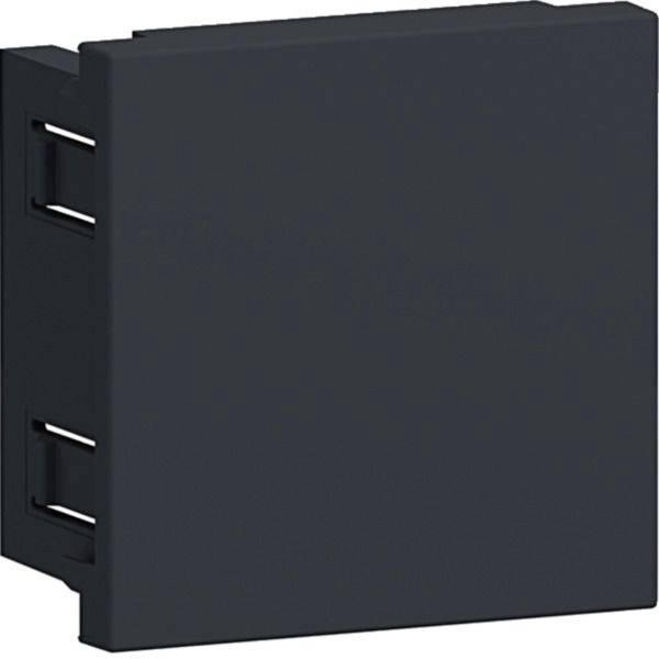Schwarzes rechteckiges Elektromodul mit Seitenklemmen, dargestellt in einer produktstyleansicht.