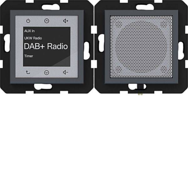 Quadratisches digitales Einbau-Radiofrontpanel mit Bildschirmtext 