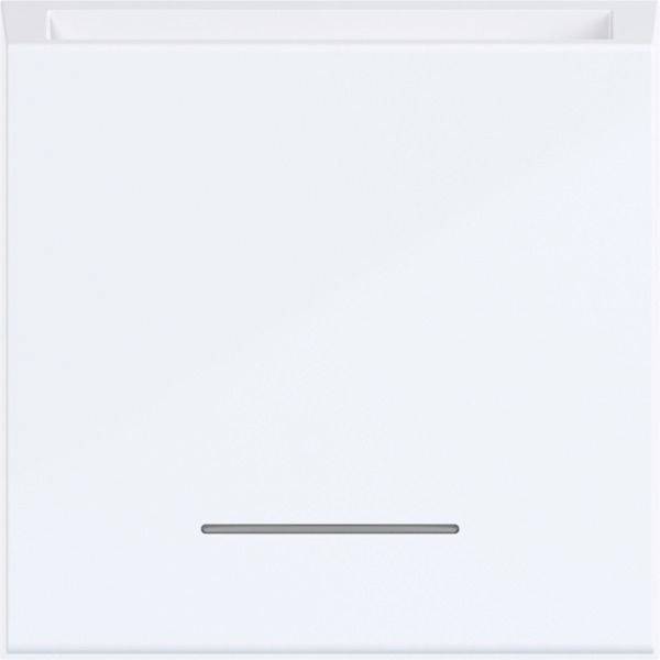 Leeres weißes Panel mit einer einzelnen zentrierten horizontalen grauen Linie in der Nähe des unteren Randes.