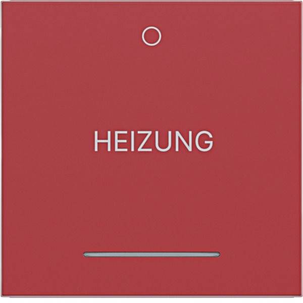 Rote wandmontierte Heizungsregelungsschalter mit der Aufschrift 