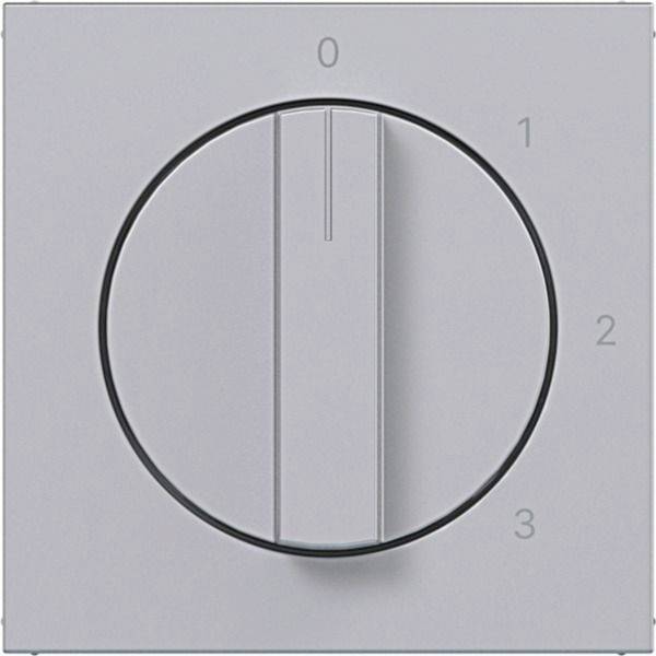 Nahaufnahme eines Drehregelknopfes auf einem grauen Gerät mit Einstellungen, die mit 0, 1, 2 und 3 gekennzeichnet sind.