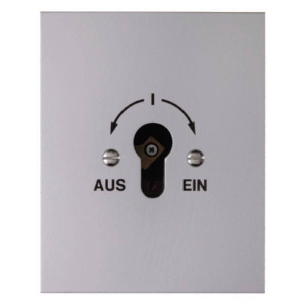 Nahaufnahme eines Schlüsselschalters mit der Beschriftung 
