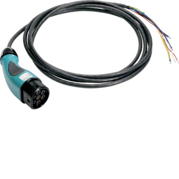 Elektrofahrzeug-Ladekabel mit Stecker und freigelegten Drahtleitern