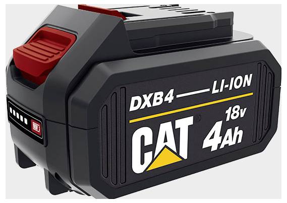 CAT DXB4 Lithium-Ionen-Akkupack 18V 4Ah mit rotem Freigaberiegel