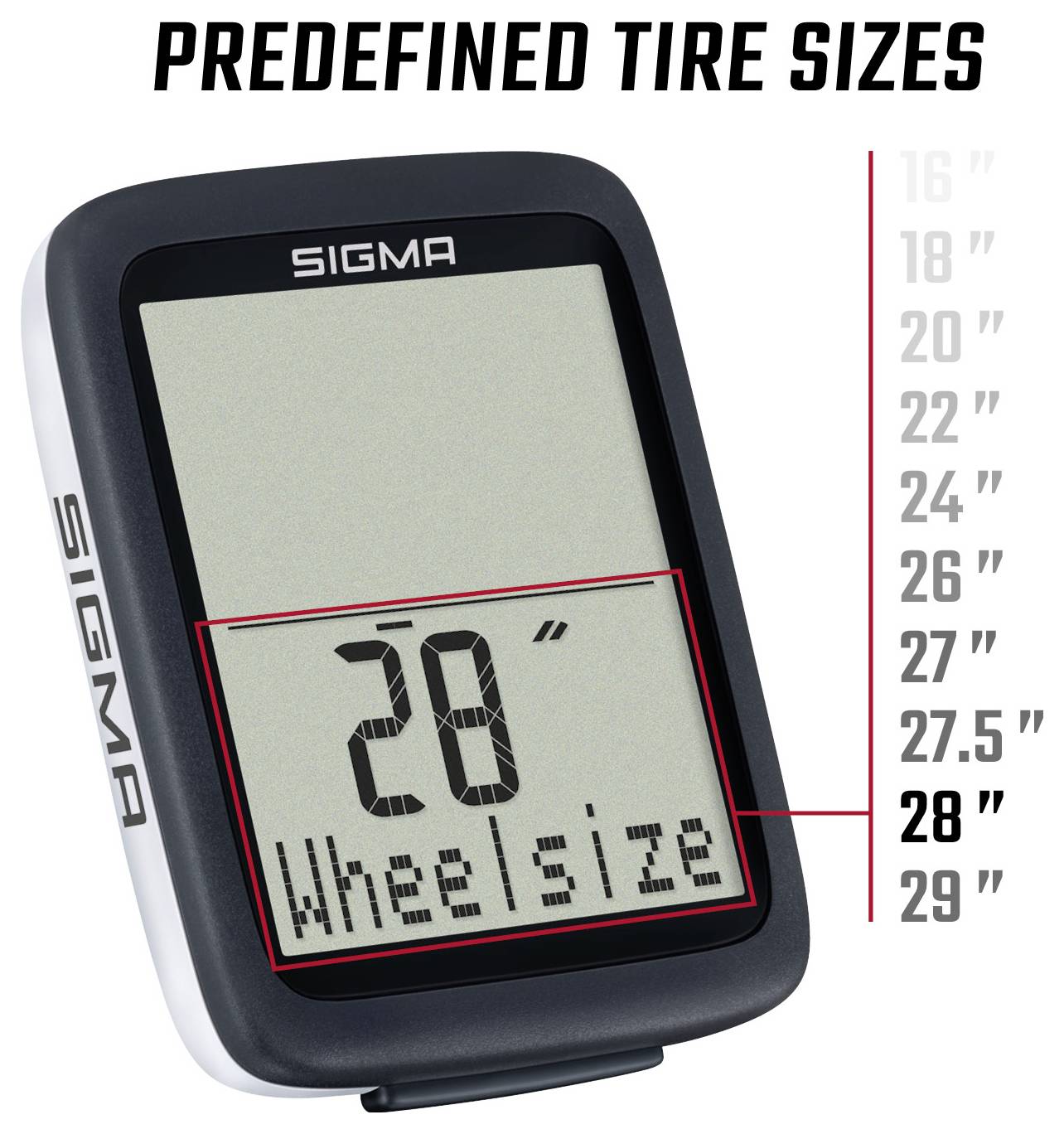 Sigma BC 10.0 WR Fahrradcomputer Kabelübertragung mit Radsensor
