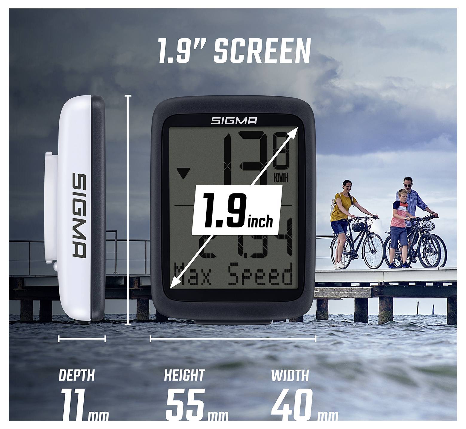 Sigma BC 10.0 WL ATS Fahrradcomputer, kabellos Codierte Übertragung mit Radsensor
