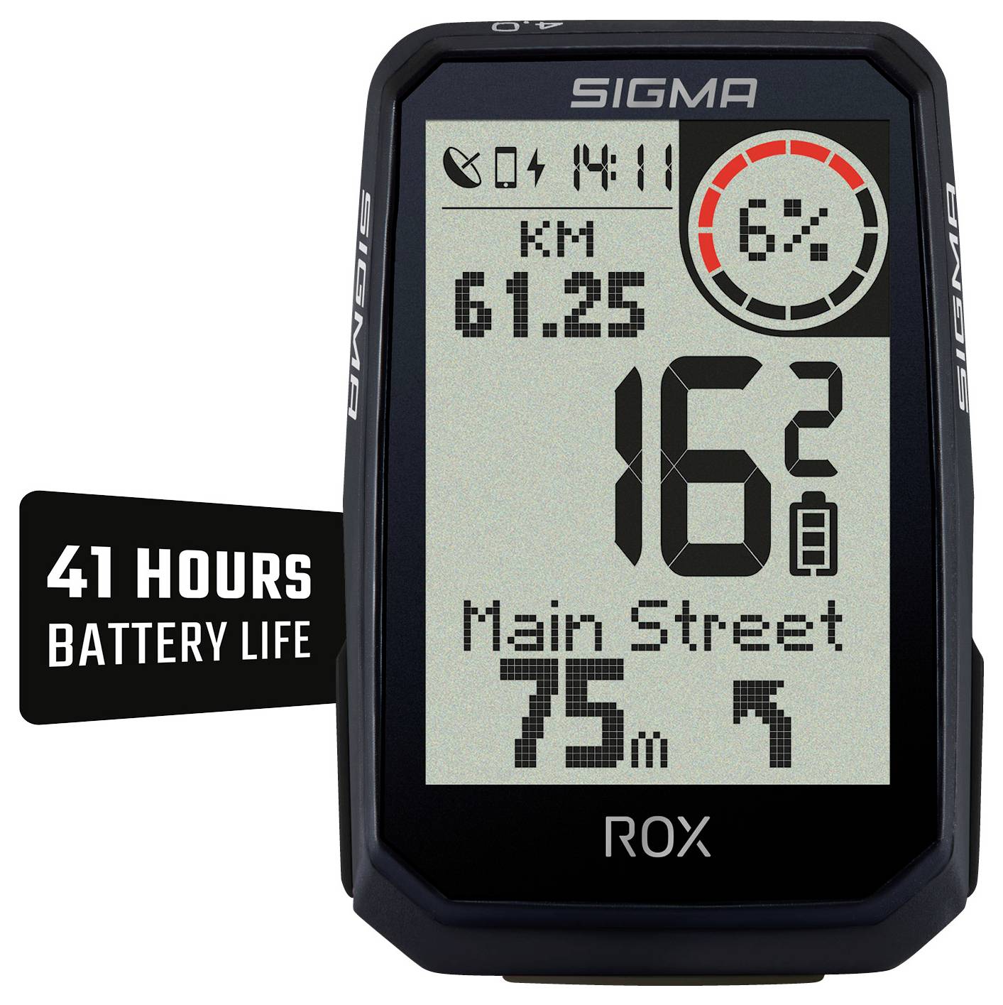 Sigma ROX 4.0 (Black) Endurance Fahrradcomputer, kabellos Bluetooth mit Vollgrafikdisplay
