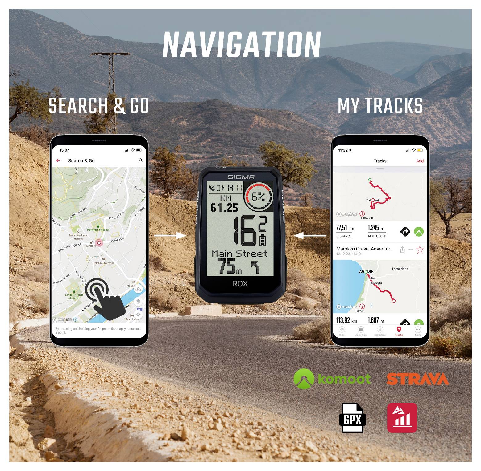 Sigma ROX 4.0 (Black) Endurance Fahrradcomputer, kabellos Bluetooth mit Vollgrafikdisplay