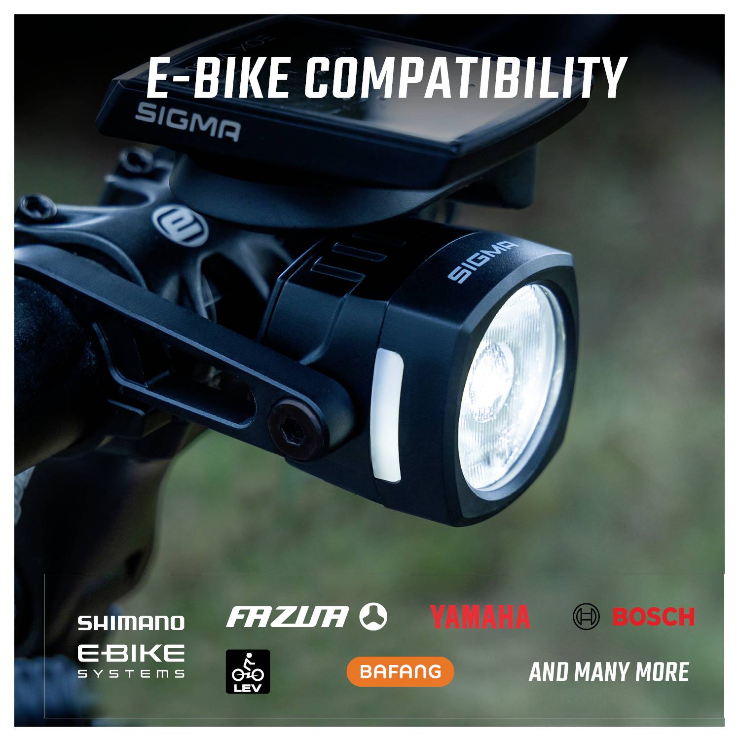Sigma Fahrrad-Scheinwerfer EOX FL 150 w/Mount & Extension Cable LED über Bordnetz