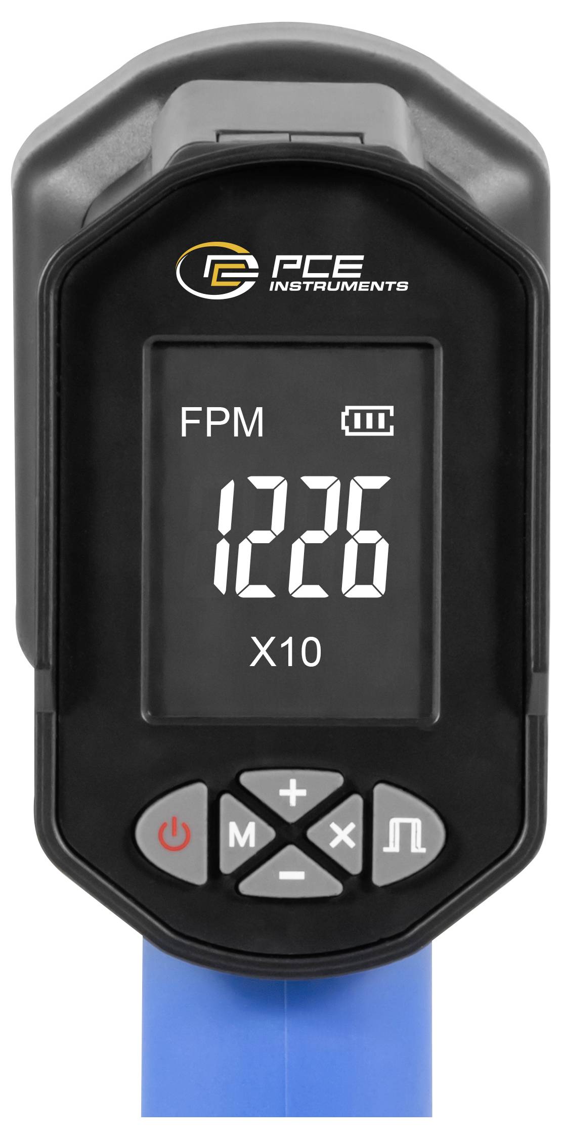 Tragbares PCE-Messinstrument FPM-Meter-Display zeigt 1226 mit „X10