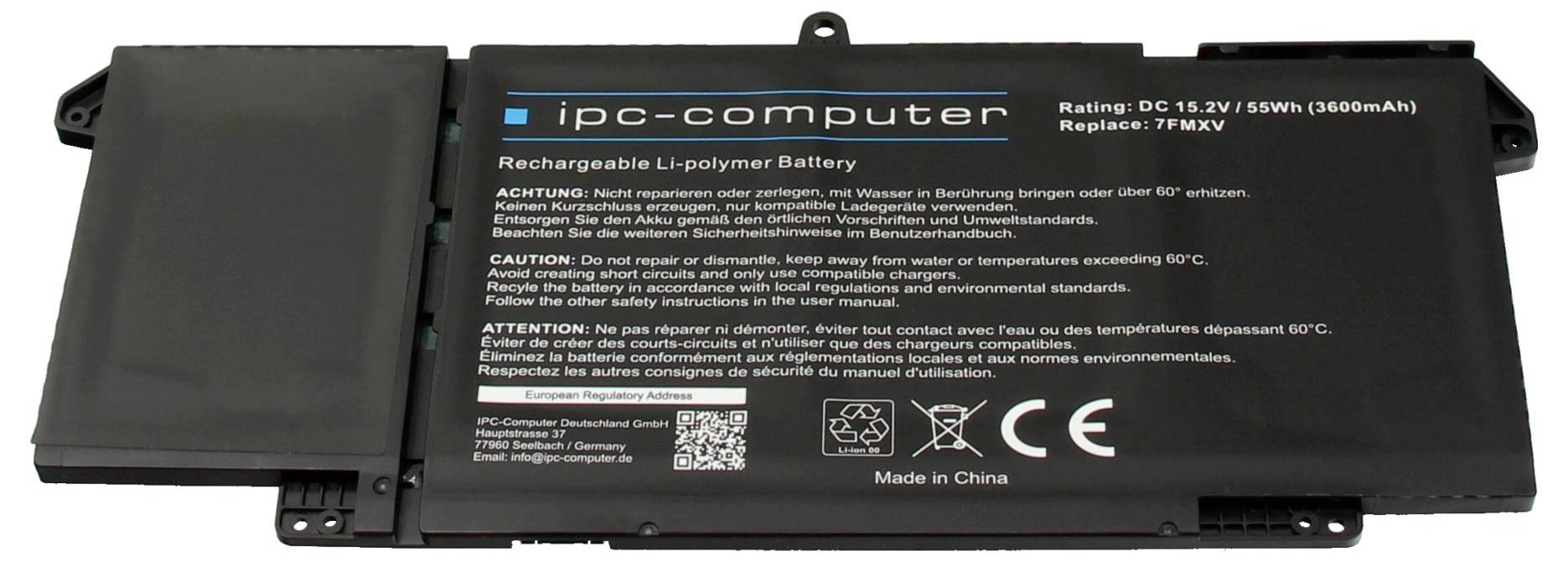 Laptop-Akku mit der Bezeichnung „ipc-computer