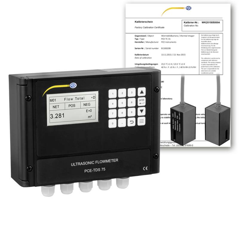 PCE Instruments Ultraschall-Durchflusssensor PCE-TDS 75-ICA PCE-TDS 75-ICA Betriebsspannung (Bereich): 10 - 36V Messbereich: 0.03