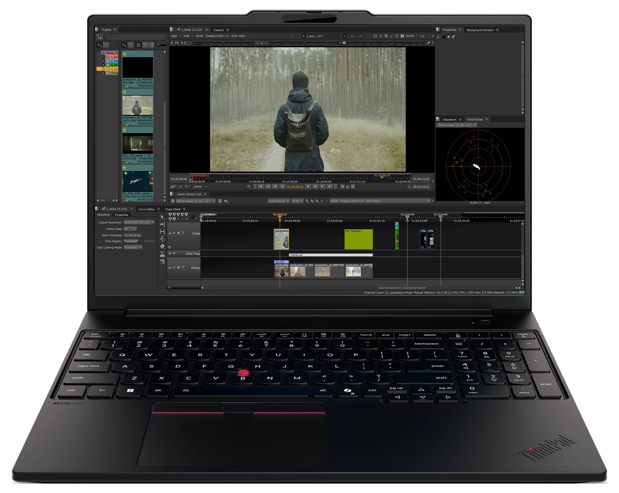 Lenovo Workstation Notebook 40.6cm (16 Zoll) WUXGA 356H 6GB RAM 1TB SSD Deutsch, QWERTZ Intel Intel-Grafik NVIDIA RTX PRO 500