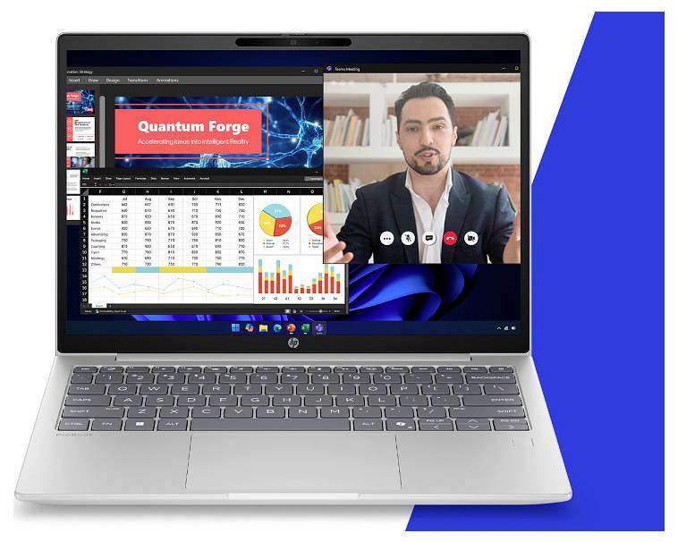 HP Notebook 33.8cm (13.3 Zoll) WUXGA 16GB RAM 512GB SSD Deutsch, QWERTZ Intel Intel-Grafik Silber E4MW0ET
