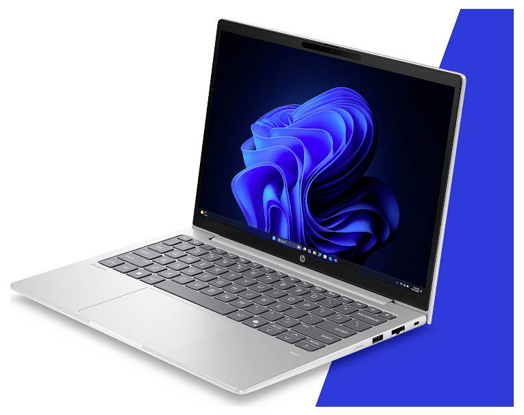HP Notebook 33.8cm (13.3 Zoll) WUXGA 16GB RAM 512GB SSD Deutsch, QWERTZ Intel Intel-Grafik Silber E4MW0ET