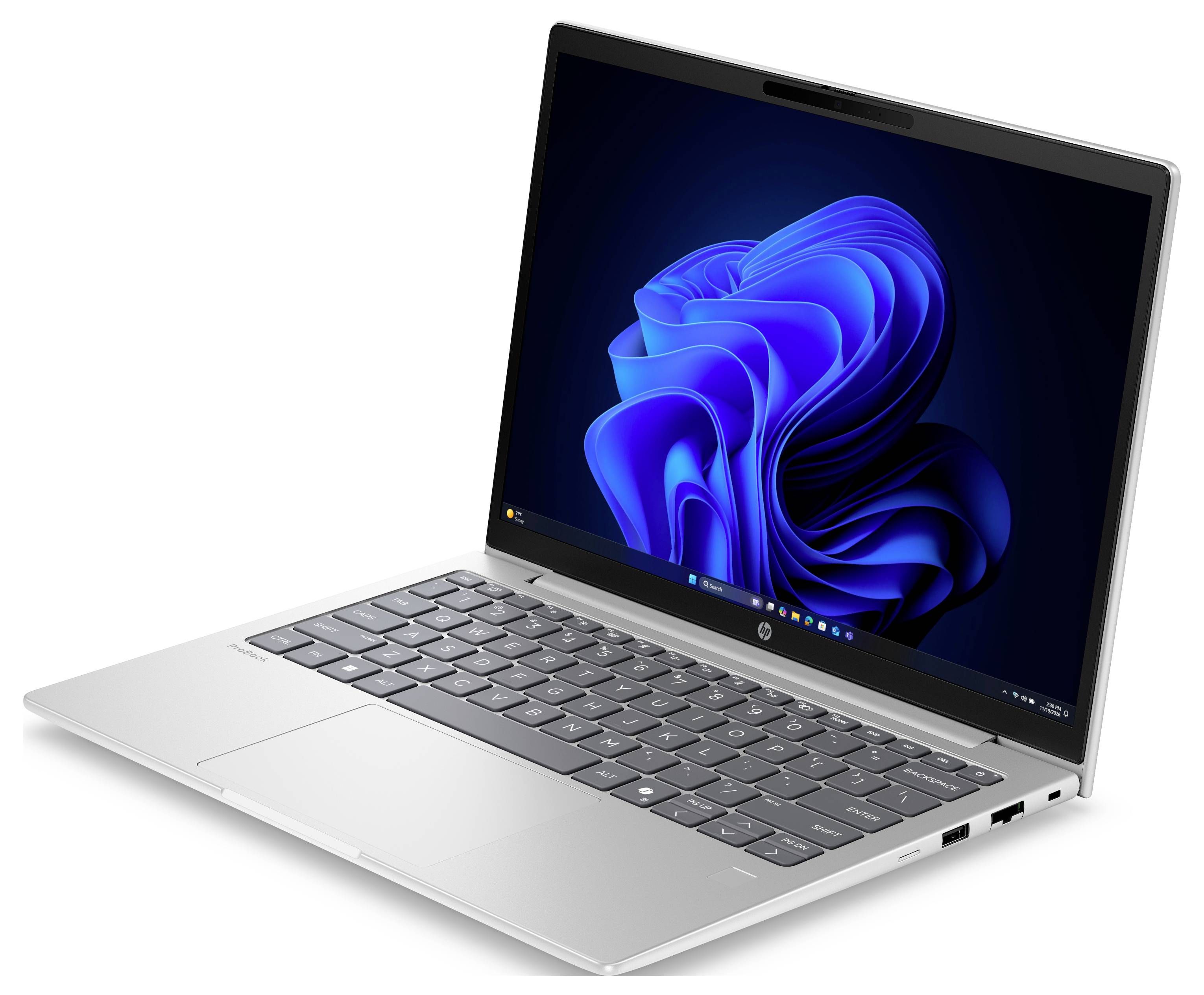 HP Notebook 33.8cm (13.3 Zoll) WUXGA 16GB RAM 512GB SSD Deutsch, QWERTZ Intel Intel-Grafik Silber E4MW0ET