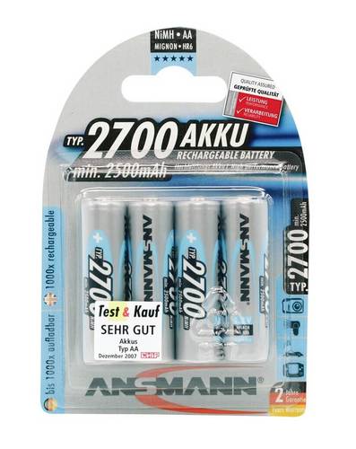 Ansmann Mignon (AA)-Akku NiMH 1.2 V 4 St.