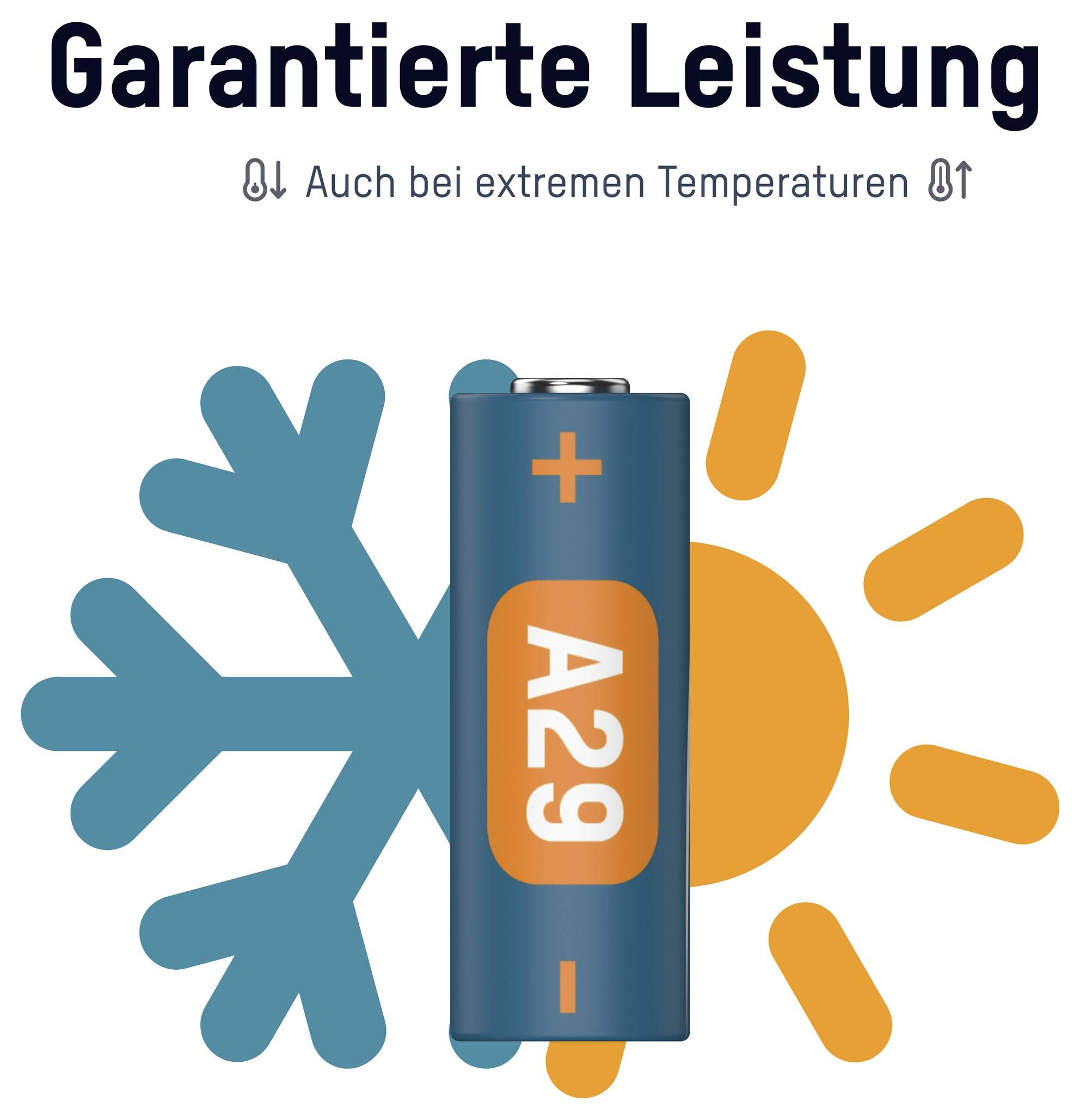 # Garantierte Leistung## Auch bei extremen TemperaturenEine Batterie mit dem Label 