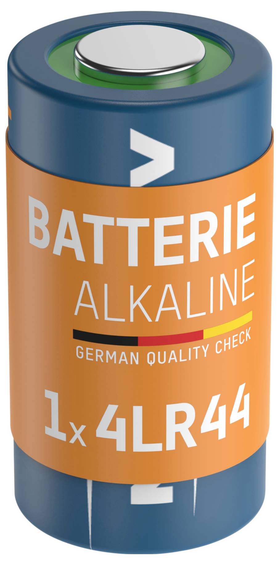 Illustration einer Alkalibatterie mit der Bezeichnung 