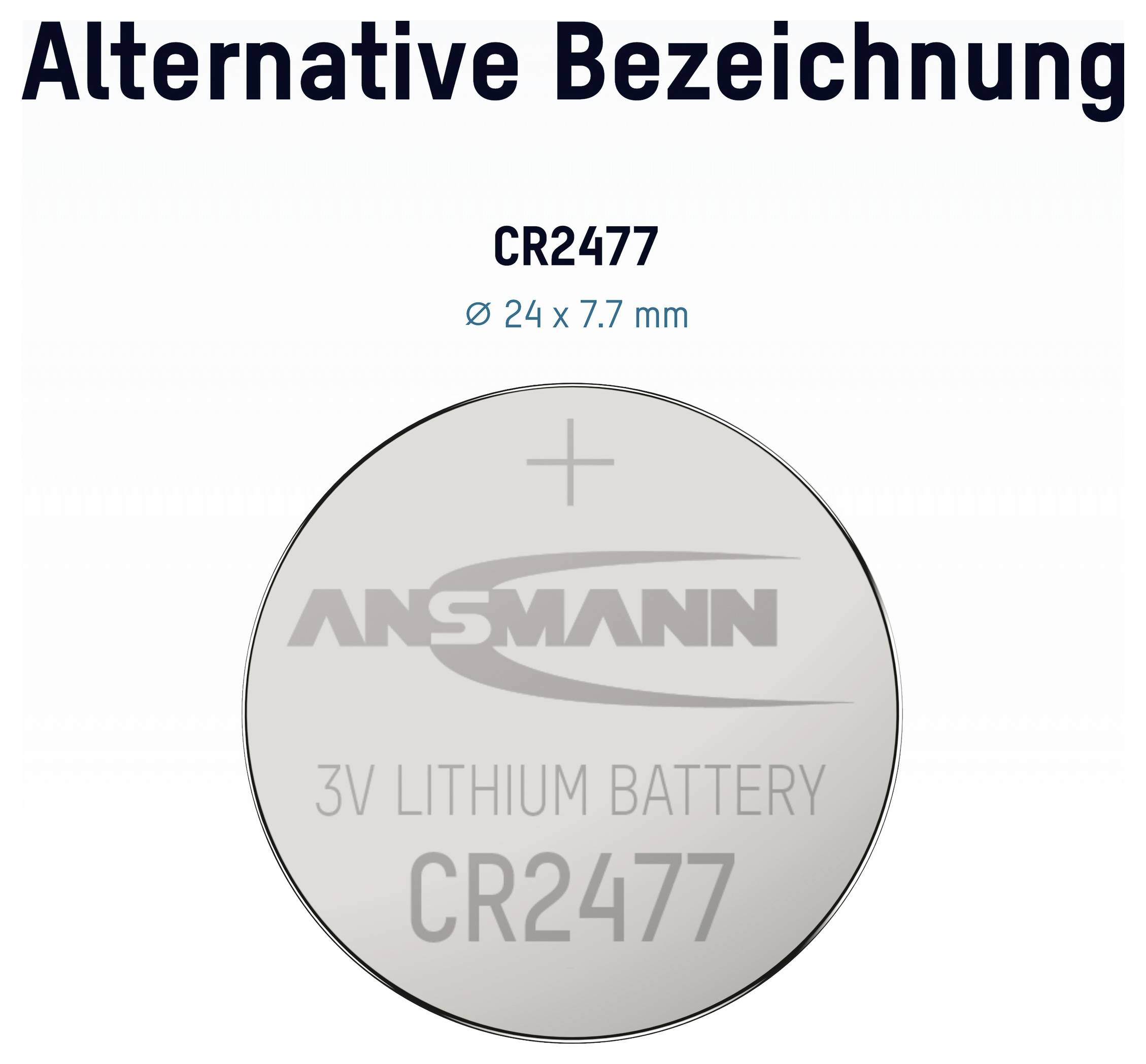 Lithium-Knopfzelle mit Bezeichnung „CR2477