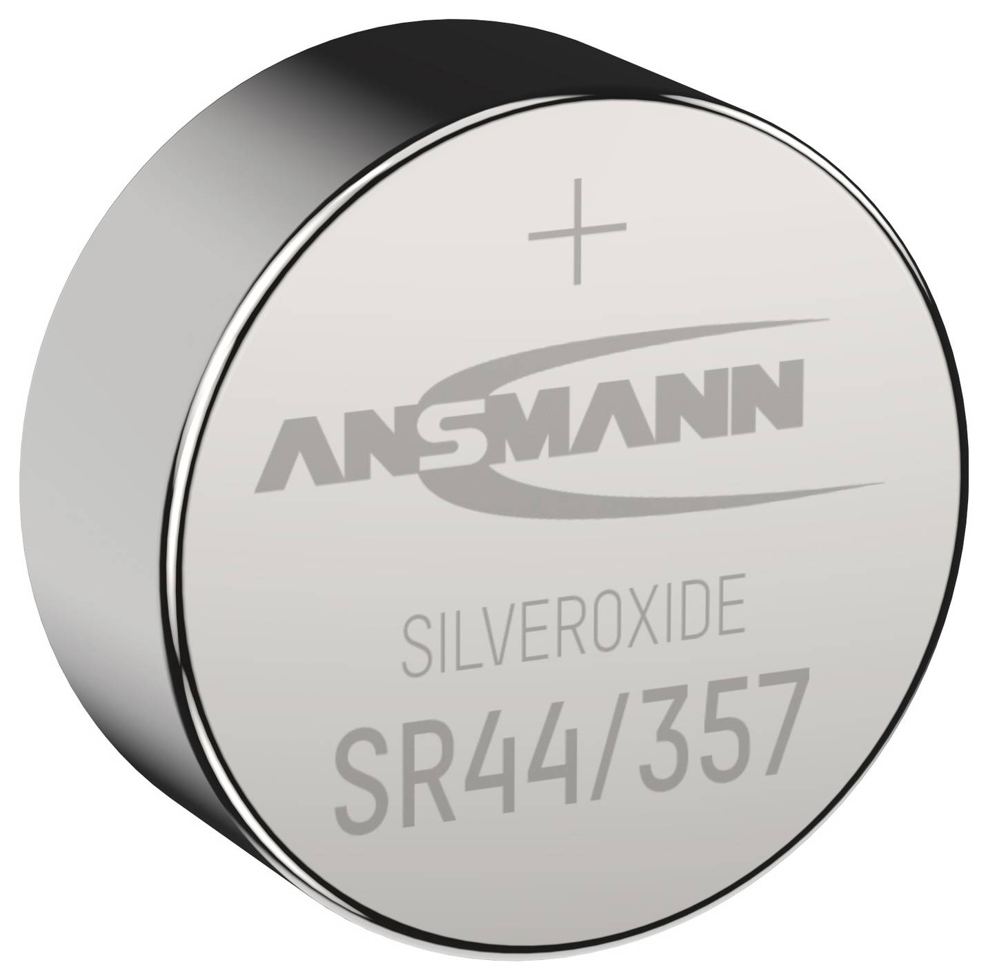 Silberknopfzelle mit der Bezeichnung „ANSMANN SILVEROXIDE SR44/357