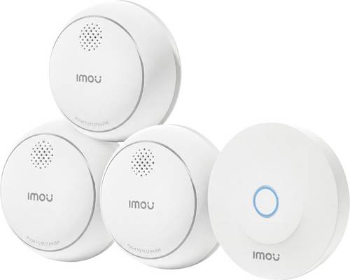 IMOU ZSM1Kit-EU-3-M Rauchwarnmelder-Set plus Zentrale mit App-Steuerung netzbetrieben, batteriebetr
