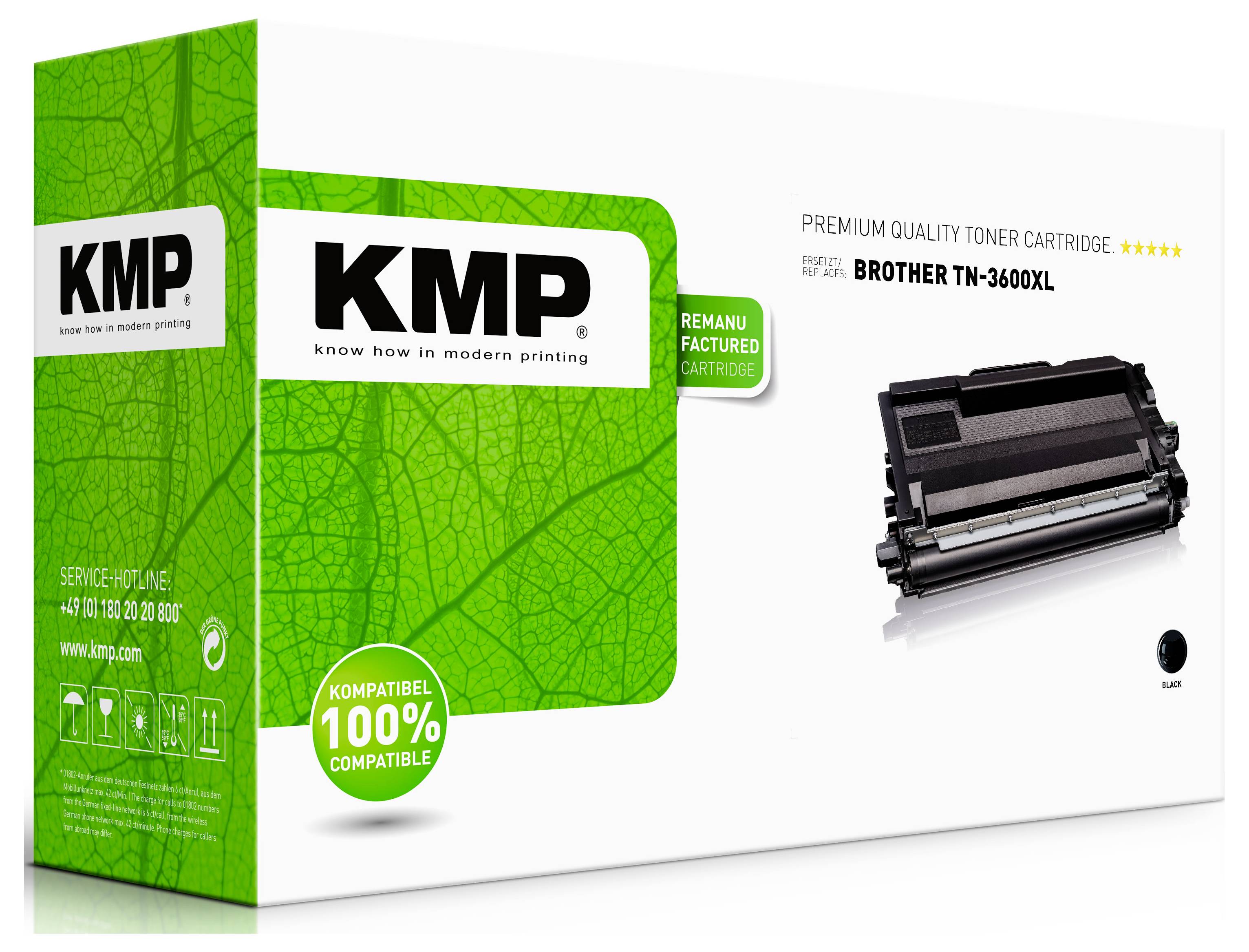 KMP Premium-Tonerkartusche für Brother TN-3600XL, gekennzeichnet mit 
